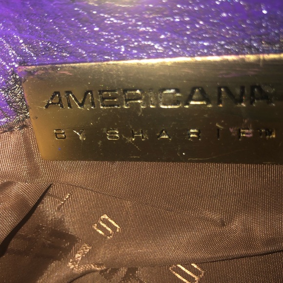 Americana By Sharif Metallic Multi Color Soft Lthr Customized Cross Shoulder Bag - Picture 9 of 15